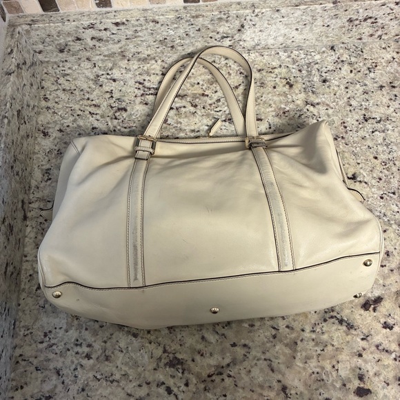 Gucci Britt Boston Cream Leather Women's Bag - Picture 6 of 12